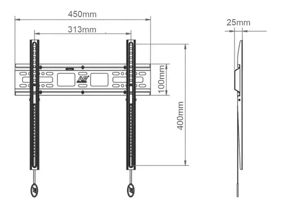 Base Para Televisor NiaG 32”-55” AN-2F