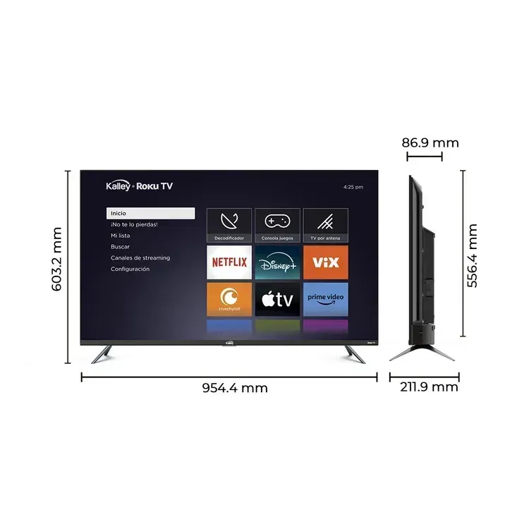 Televisor Kalley 43" Pulgadas K-RTV43FHD Smart TV Roku TV