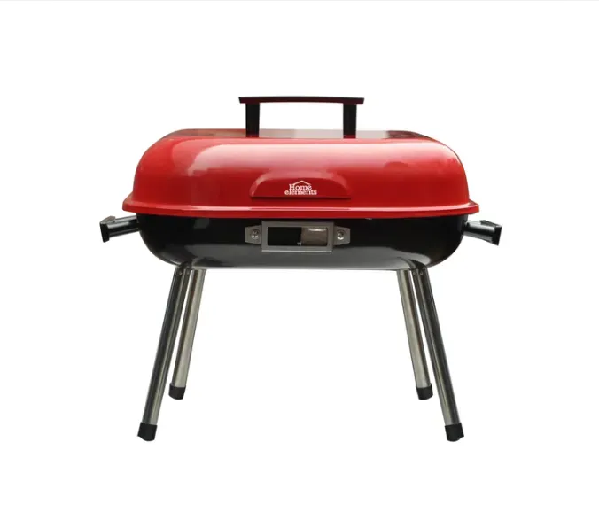 Asador De Carbón BBQ Rojo Home Elements HEBBQ9014R