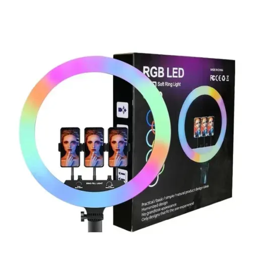 Aro De Luz Led RGB 36Cm Tripode MJ-36 Huge 