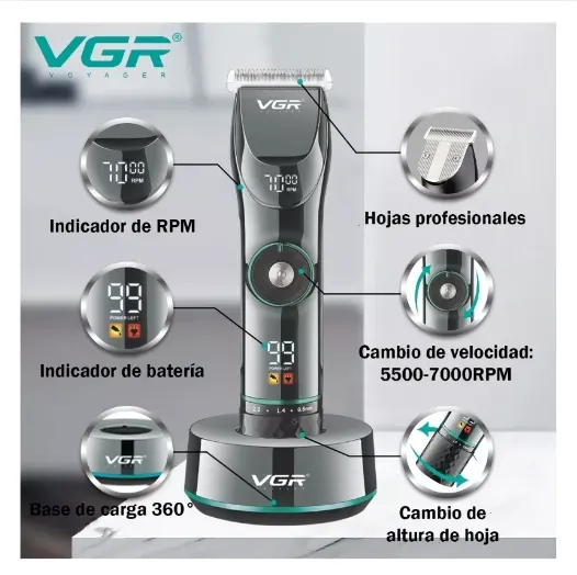 Maquina Cortadora De Pelo Barba Vgr V-256 DB 