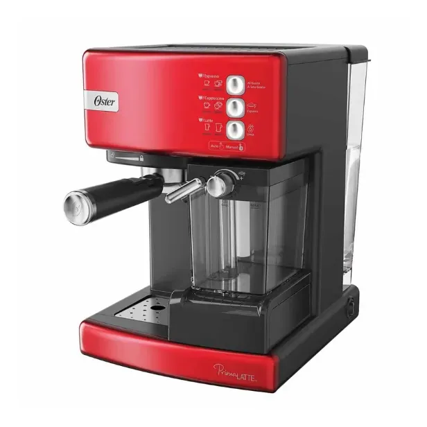 Cafetera PrimaLatte De Espresso Cappuccino Y Latte Roja Oster BVSTEM6603R