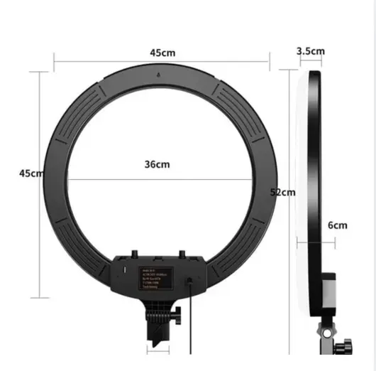 Aro De Luz Led RGB 36Cm Tripode MJ-36 Huge 