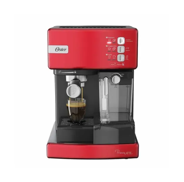 Cafetera PrimaLatte De Espresso Cappuccino Y Latte Roja Oster BVSTEM6603R