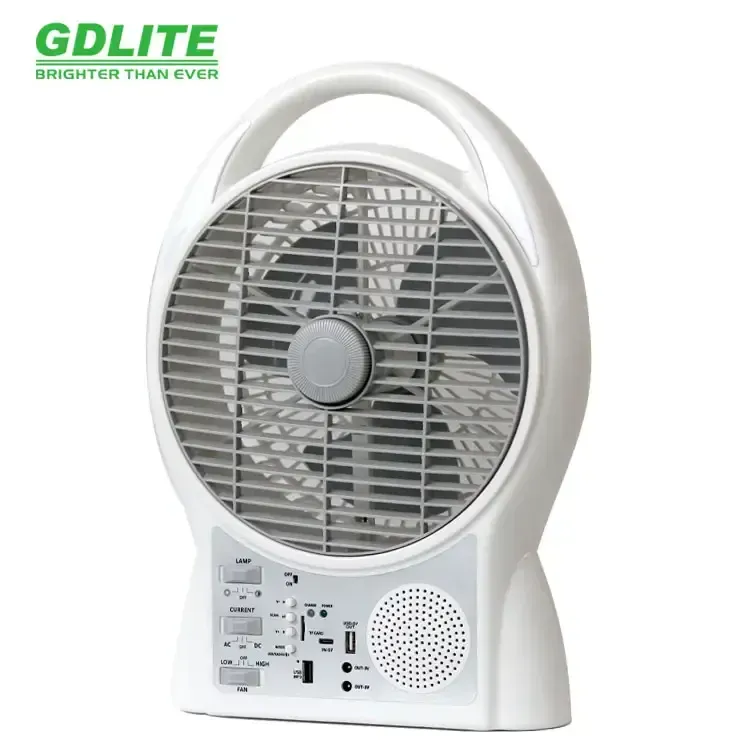 Ventilador Recargable Solar 6 En 1  GD-8029 