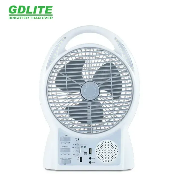 Ventilador Recargable Solar 6 En 1  GD-8029 DV