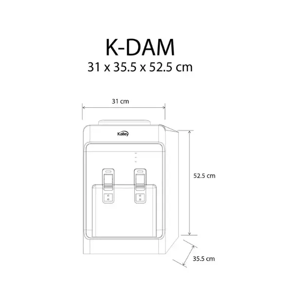 Dispensador De Agua Kalley De Mesa K-DAM 