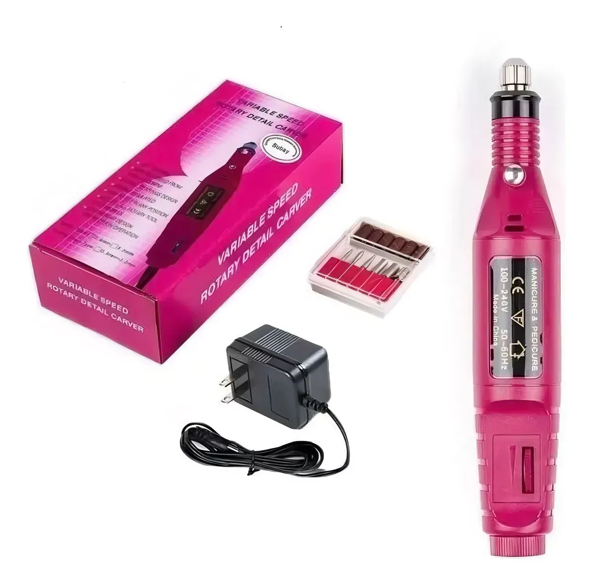 Kit Pulidor De Uñas Eléctrico 6 Brocas PUL-6 Zokyso