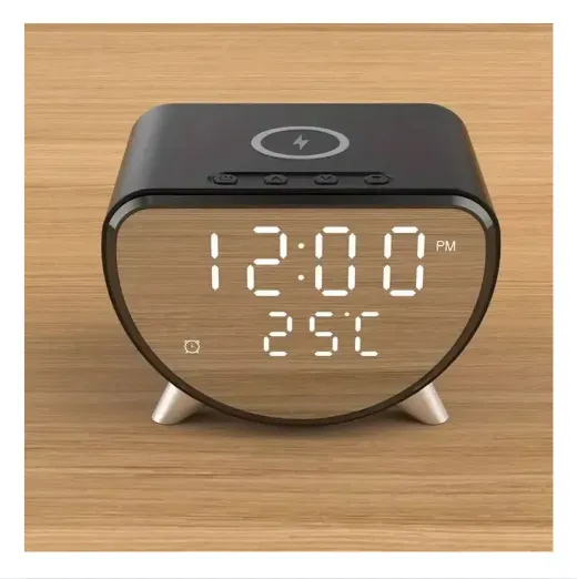 Reloj Despertador Digital Con Cargador Inalámbrico Huge 