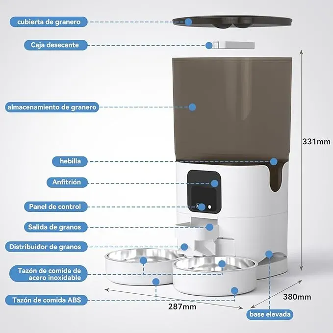 Comedero Automático Alimentador Para Mascotas DCWF-627 (TM)