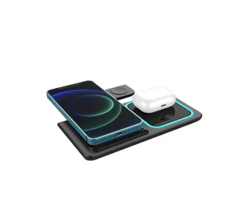 Soportes De Teléfono Wireless Charger Portable 3in1 Igoma WL-8