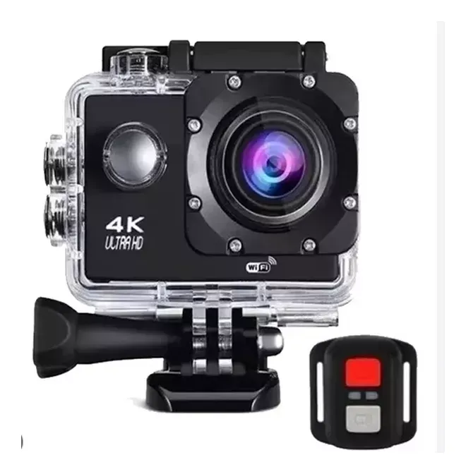 Camara 4k Deportiva Wifi Sumergible Casco Moto Con Control (Huge)