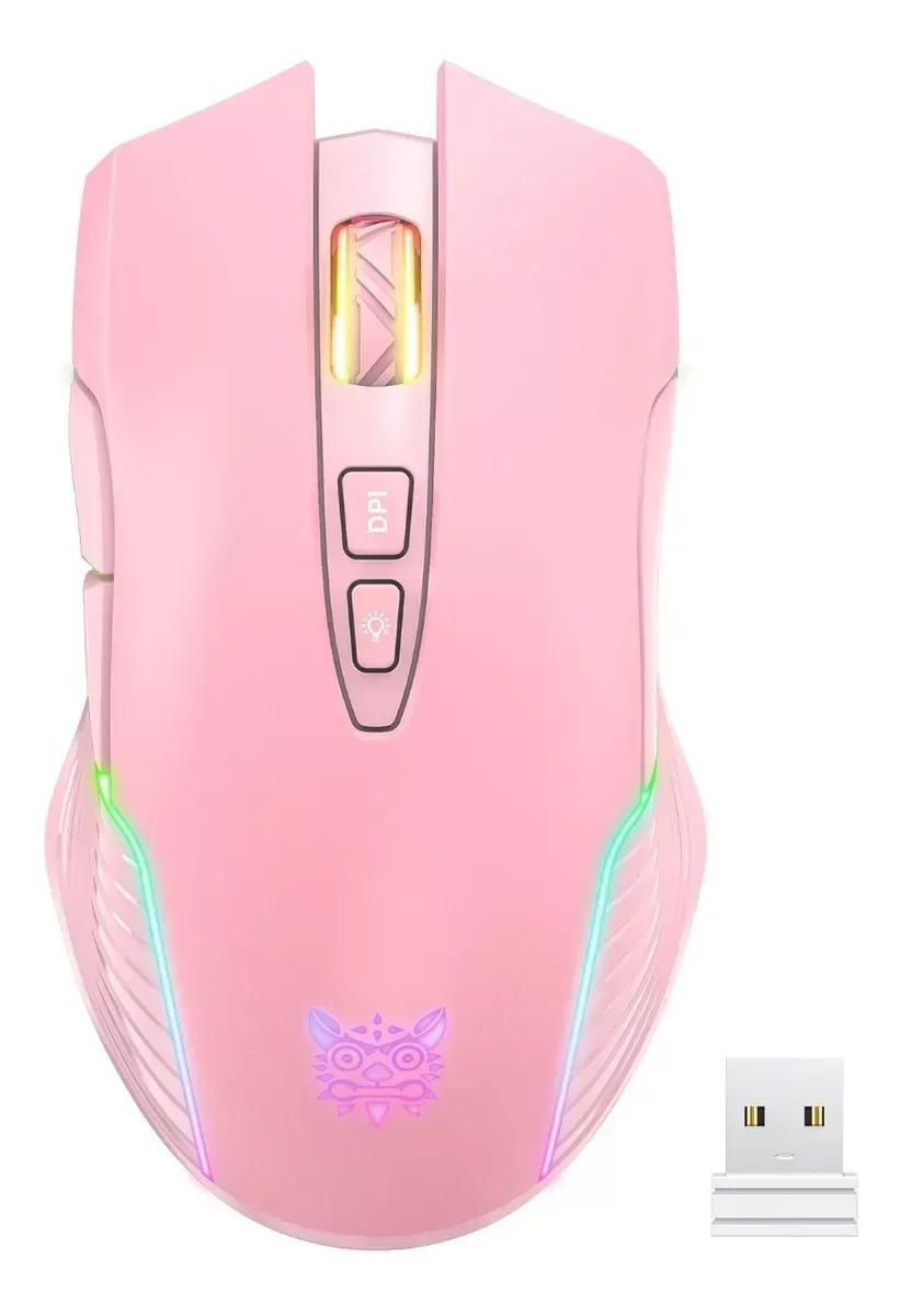 Mouse Onikuma Inalámbrico Recargable Rosa  Cw905