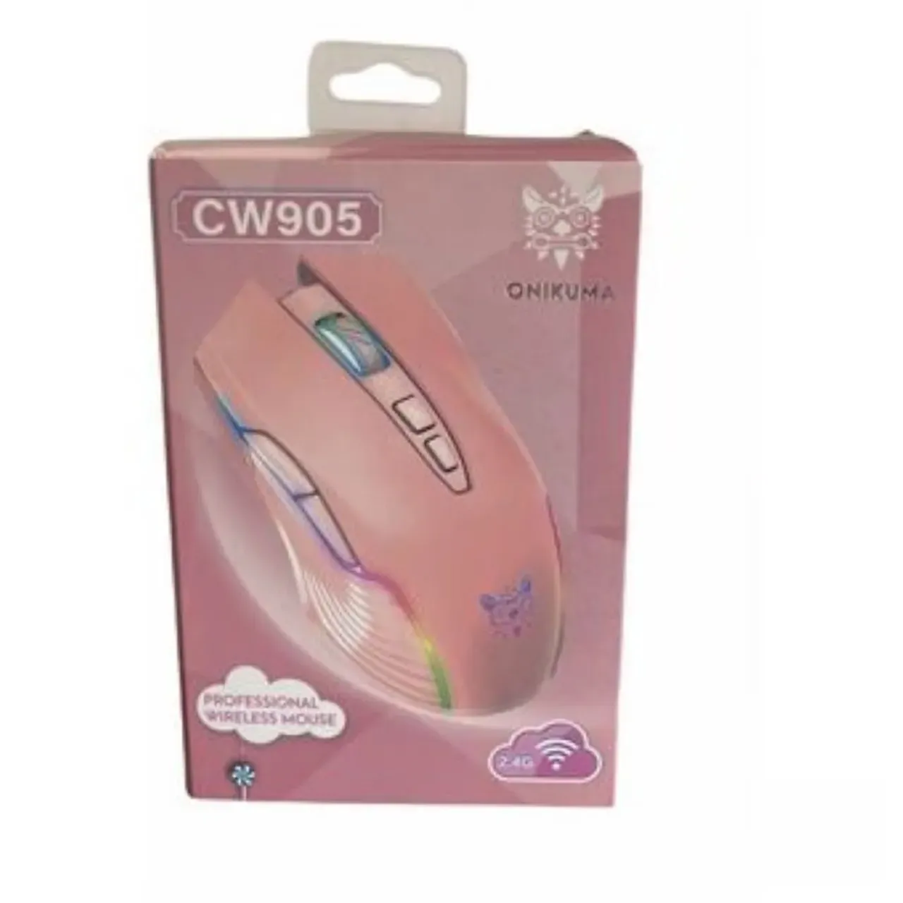 Mouse Onikuma Inalámbrico Recargable Rosa  Cw905