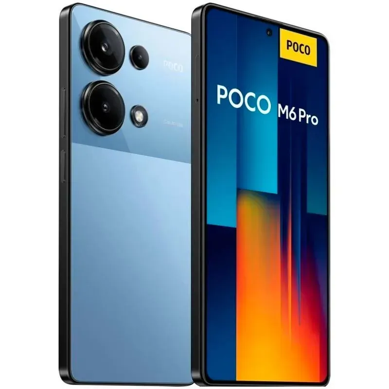 Celular Xiaomi Poco M6 Pro 512Gb/12Ram Azul + Audífonos