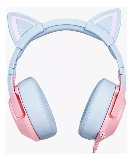 Diadema Gamer Onikuma Con Orejas Rosa Desvanecido K9 + Soporte