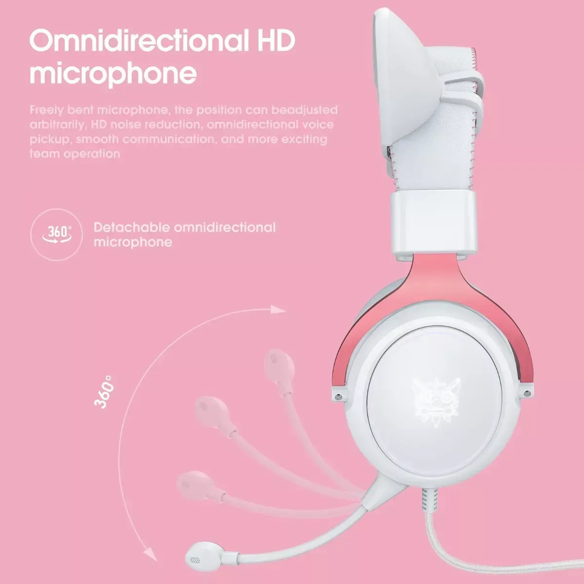 Audifonos Gamer Onikuma Con Orejas  X10 + Soporte