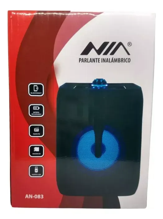 Parlante Cabina Recargable Radio Bluetooth Nia An-083