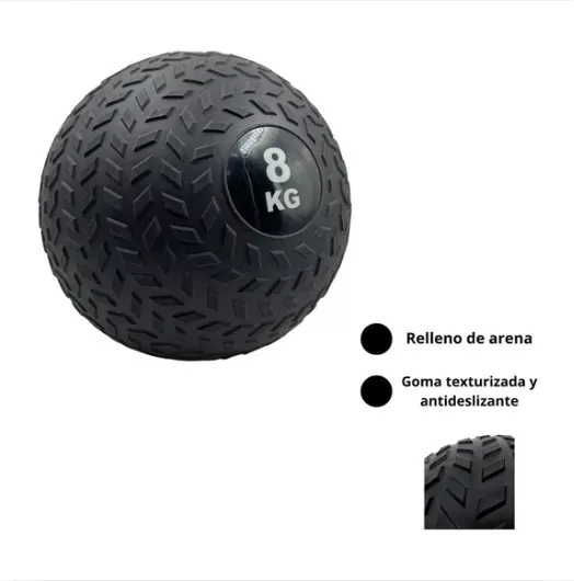 Balón Medicinal En Goma Antideslizante 8Kg SC-82328-8 Focus 