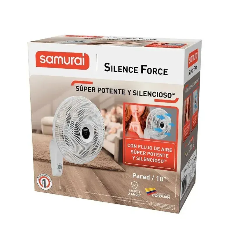 Ventilador Samurai Silence Force Plus De Pared Blanco