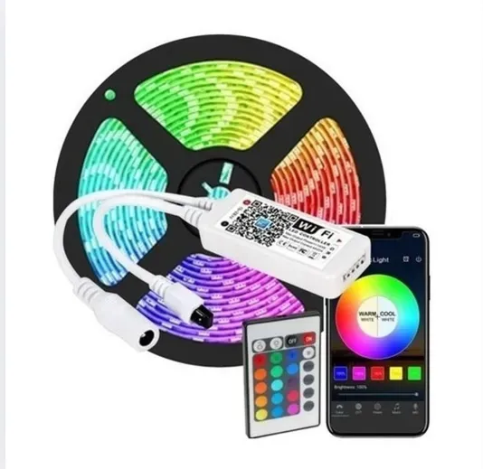 Cinta Luz Led RGB Bluetooth 5 Metros Con Control Huge 