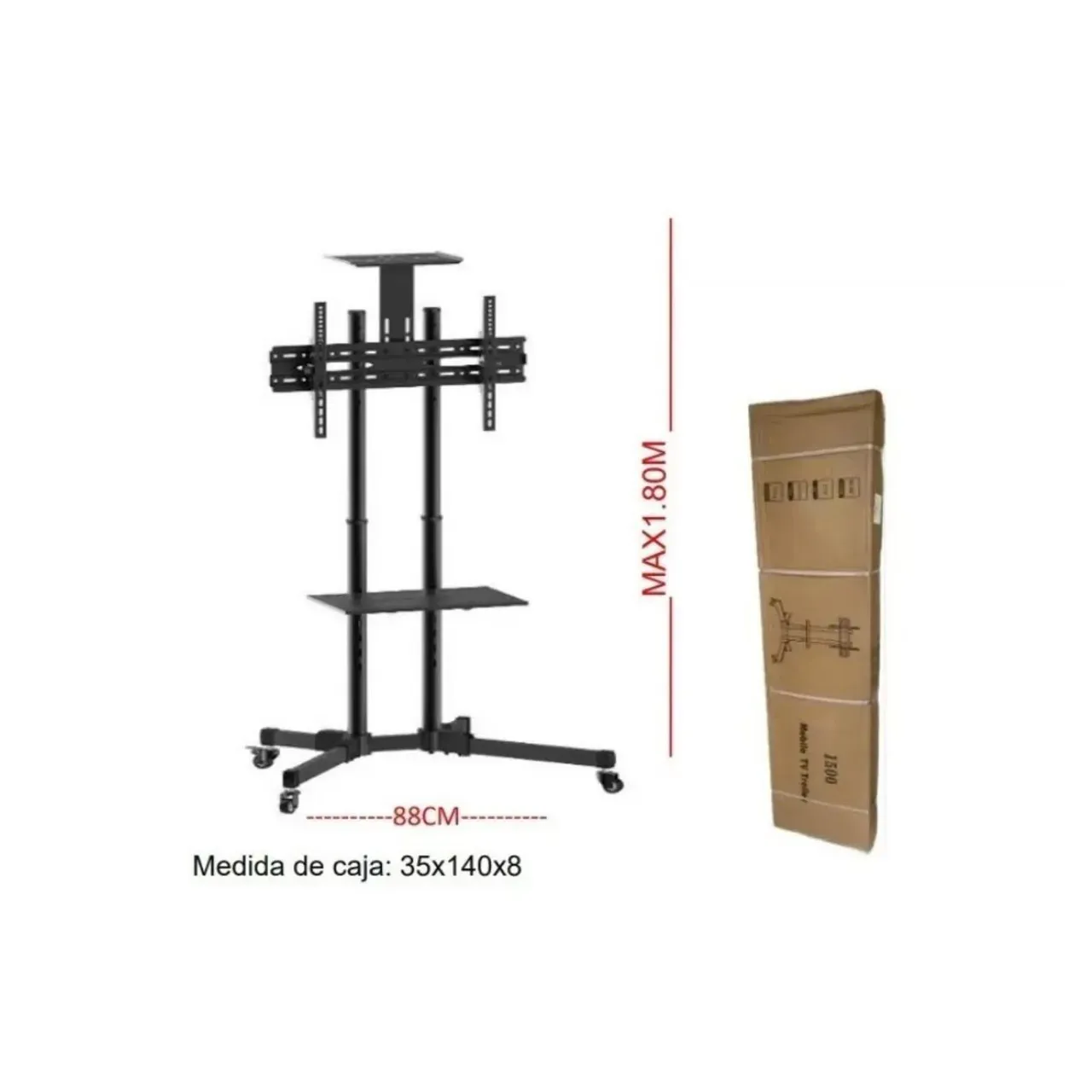 Soporte Base Pedestal Tv Móvil NIA 32-70 Pulgadas 1500