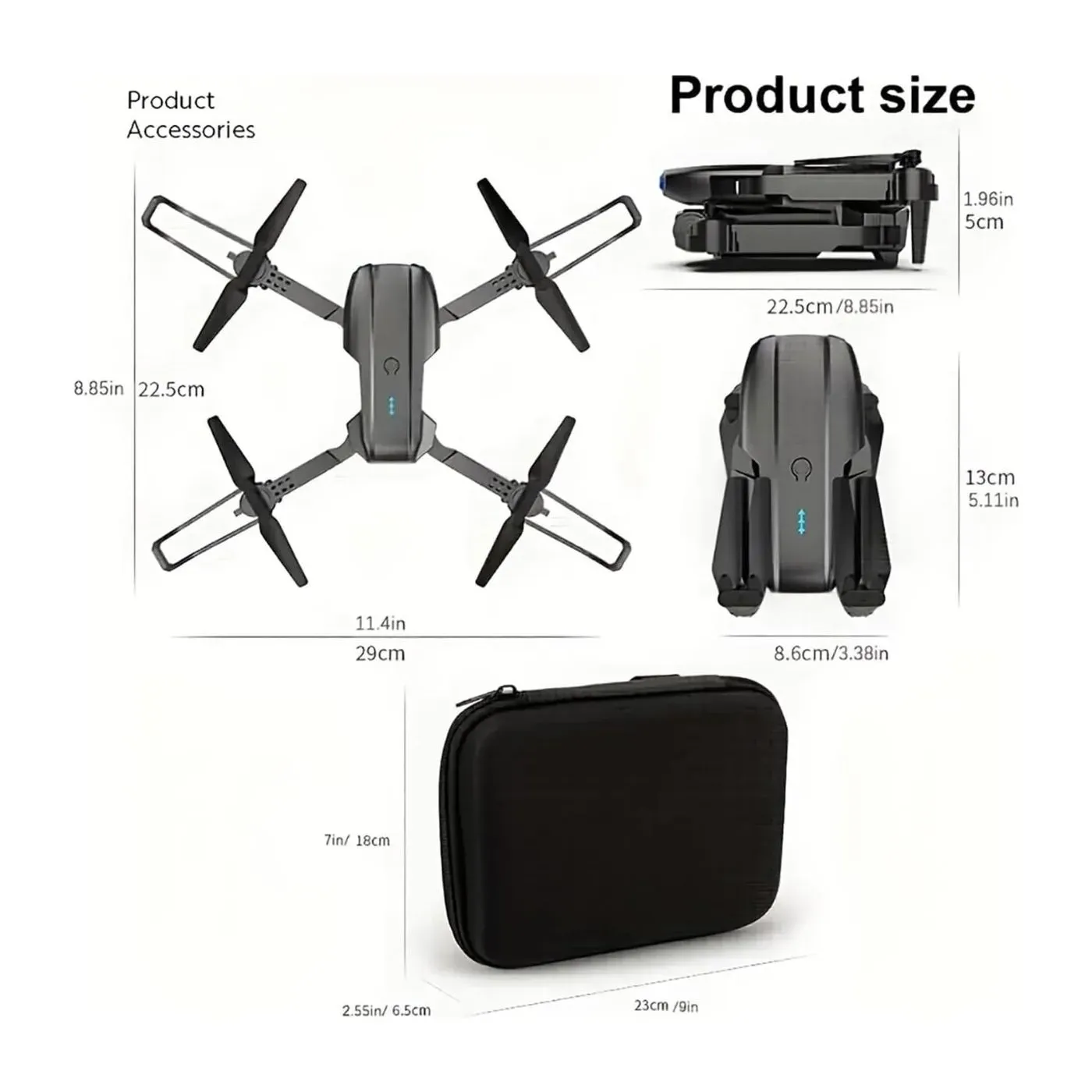 Drone Plegable Con Cámara E99 Huge