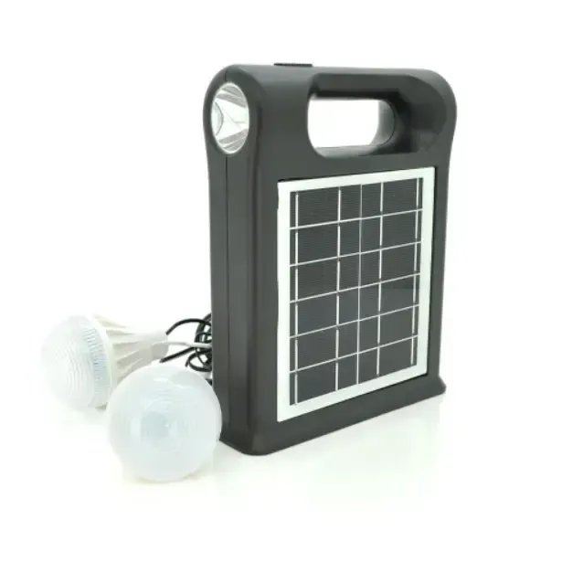 Lampara Panel Solar Luz Led 2 Bombillos Cl-22