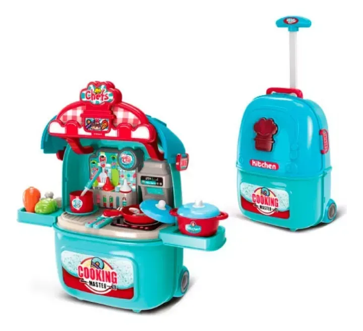 Cocina Para Niños Juego De Cheff Tipo Maleta 2En1 008-986A