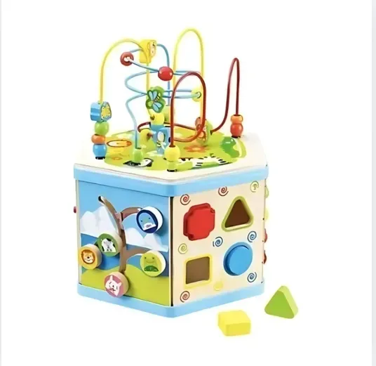 Cubo Sensorial Didactico Montessori De Madera MWZ-7038 FullGan 