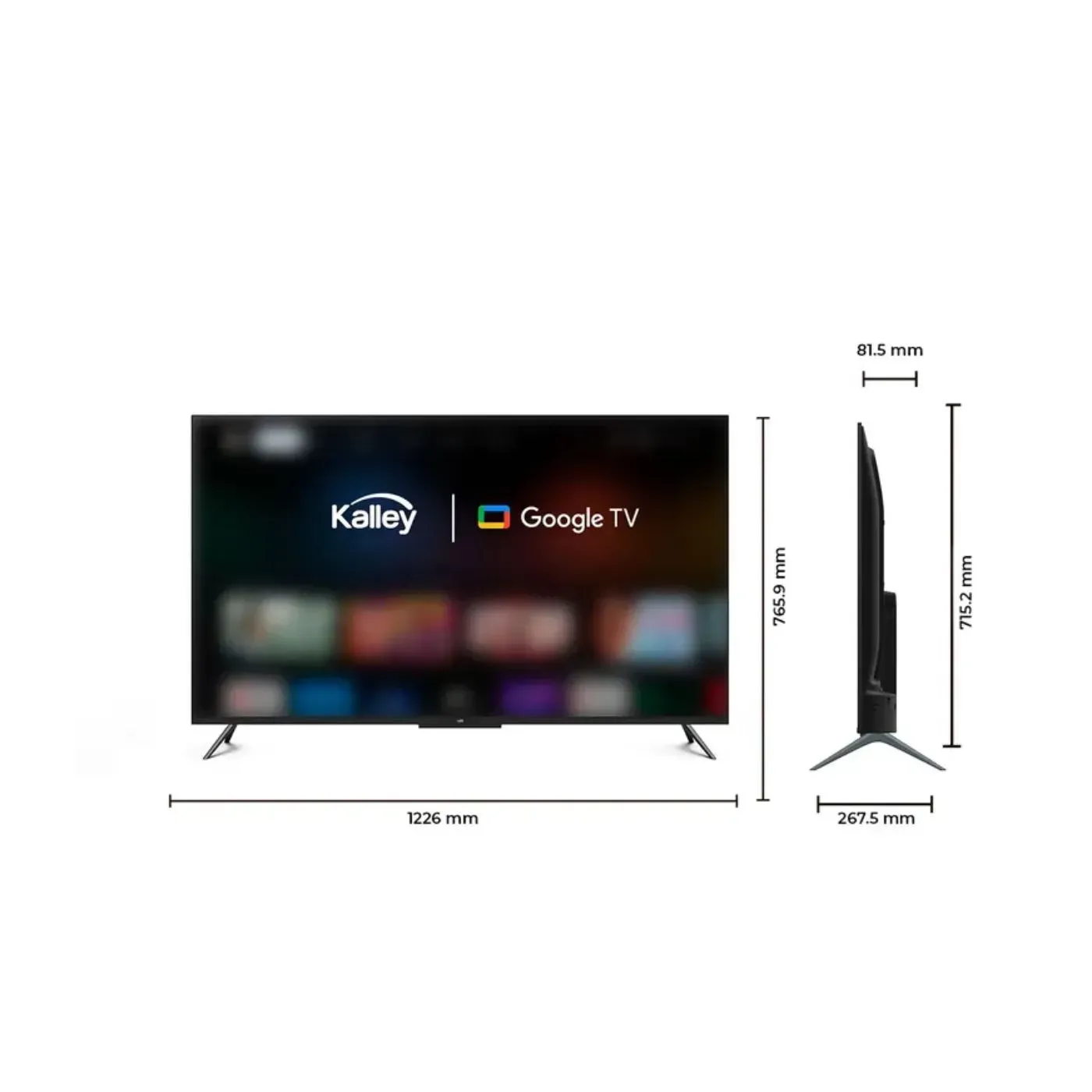 Televisor Kalley 55" Pulgadas K-GTV55UHDQV2 4K-UHD QLED Google TV