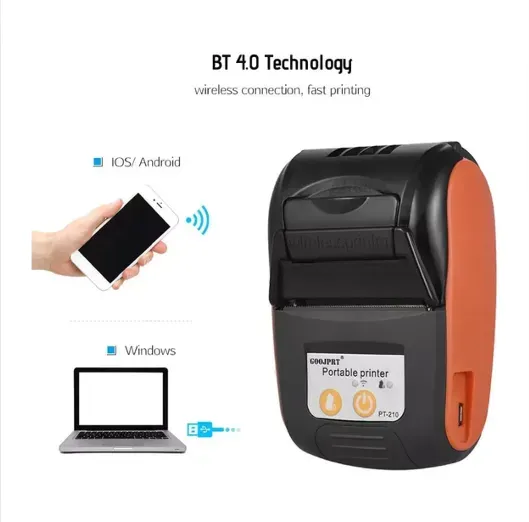 Impresora Termica Portatil Bluetooth PT-210 Huge 