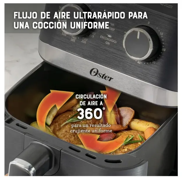 Freidora De Aire Manual 4L Oster CKSTAF401MDF