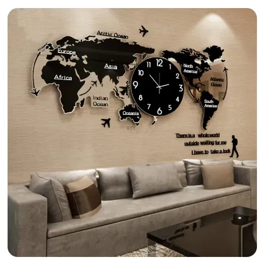 Reloj De Pared Mapa Del Mundo  ZN-B0013