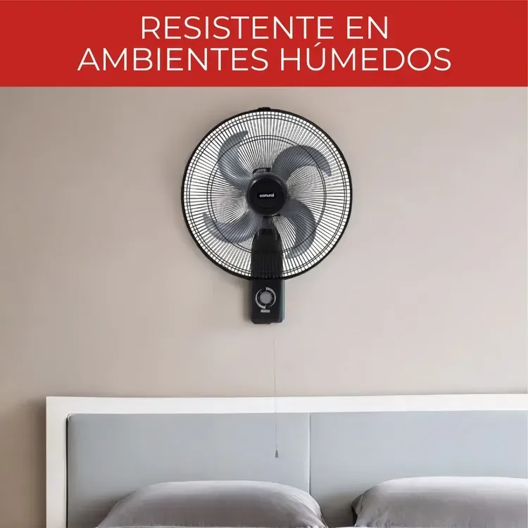 Ventilador Samurai Turbo Metallic Pared Negro