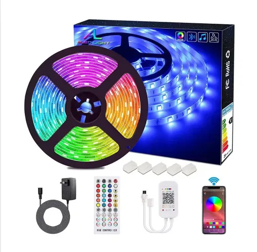 Cinta Luz Led RGB Bluetooth 5 Metros Con Control Huge 