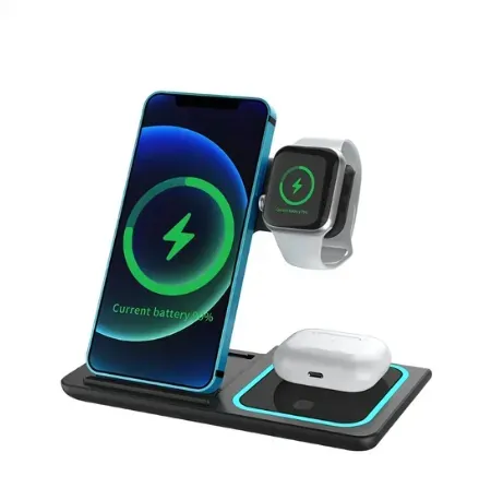 Soportes De Teléfono Wireless Charger Portable 3in1 Igoma WL-8