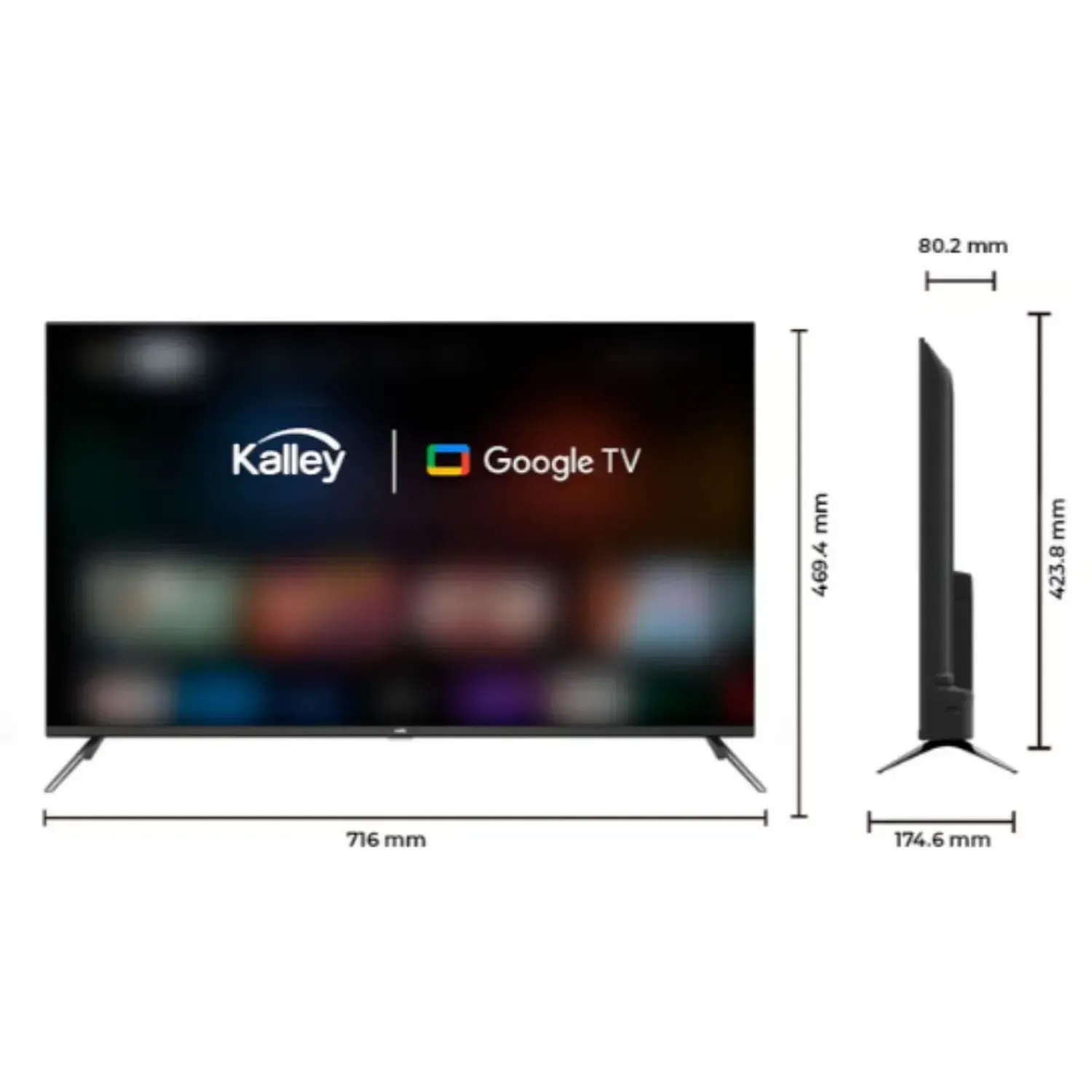 Televisor 32" Kalley K-Gtv 32 Pulgadas Fhd Smart TV Fhd Led Google TV