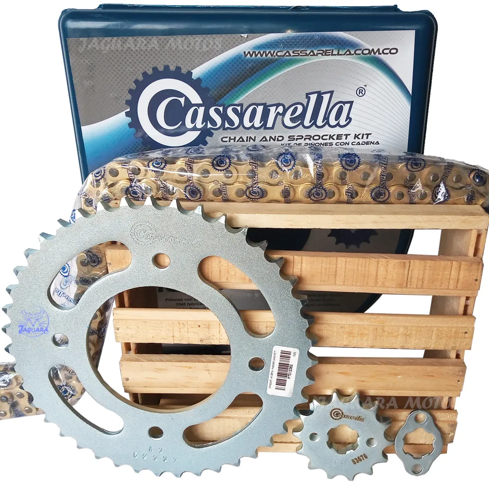 Kit Arrastre Cbf 125 Cadena Doradada Cassarella