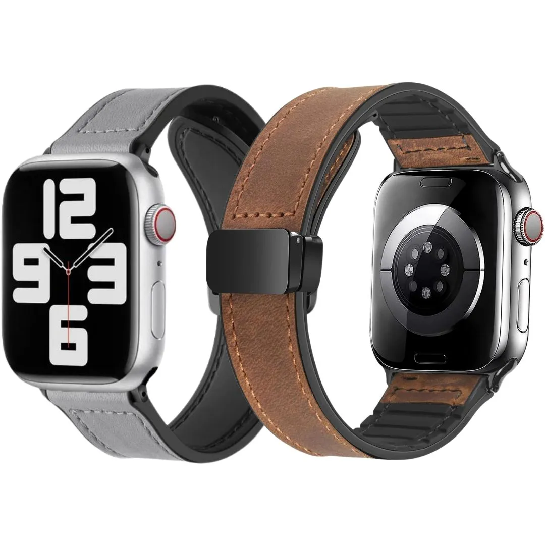 Correa Leather Magnetic para Apple Watch | Pulsos / Banda – 38mm a 49mm