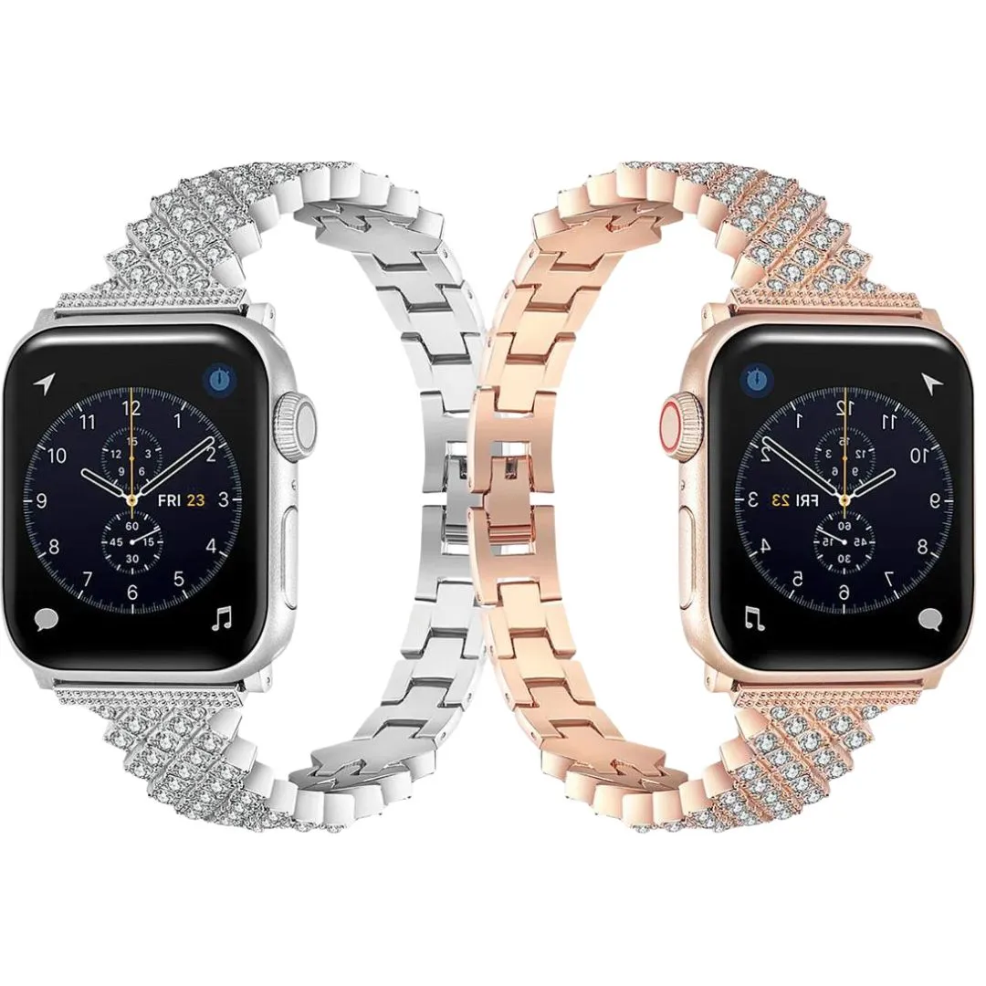 Correa Lux Diamond Acero para Apple Watch | Pulsos / Banda – 38 a 49 mm