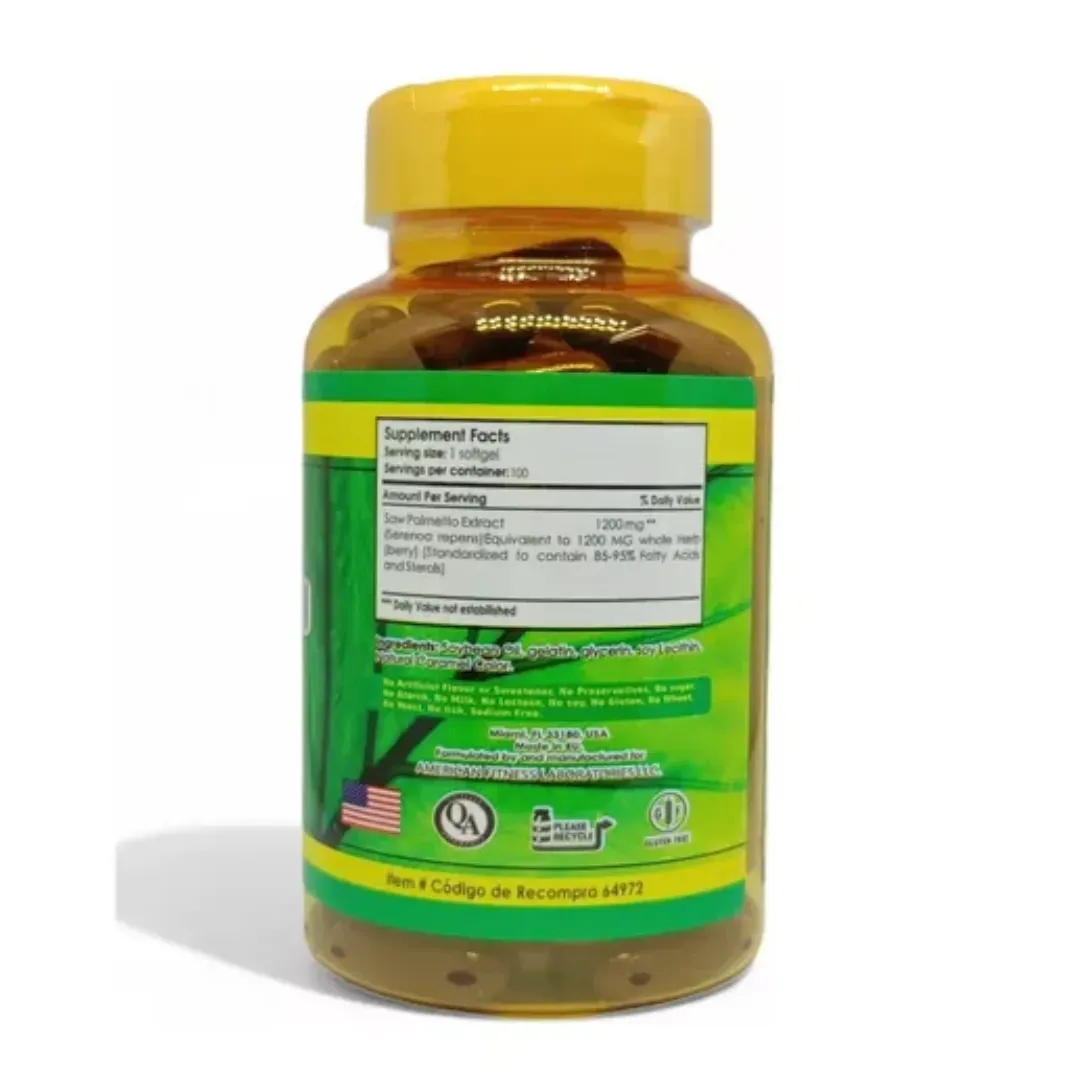 Saw Palmetto 1200 Mcg - 100 Capsulas Blandas