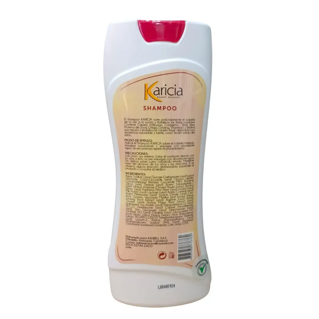 Shampoo Crecimiento y Libre de Sal Para Mujer "Karicia"