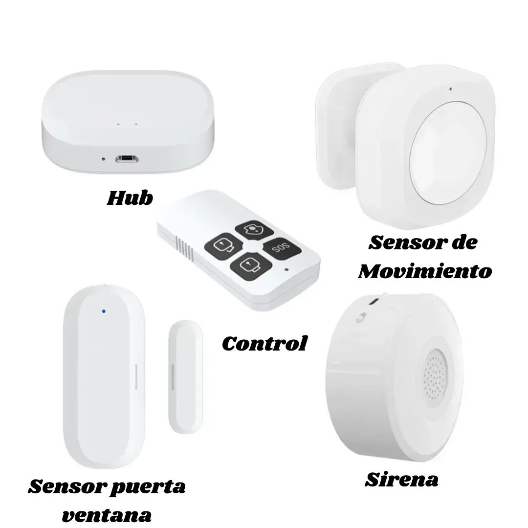 Kit Alarma Para Casa Inalambrica Wifi Tuya Smart  Zigbee