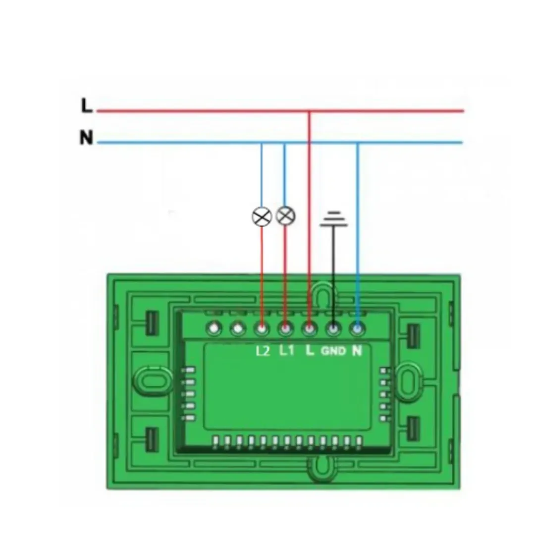 Interruptor Wifi Inteligente Doble Negro Control Desde Celular Tuya Smart certificado RETIE