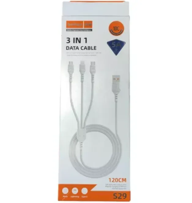 Cable 3 En 1 Para V8, TC e iPhone