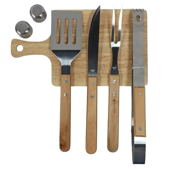 Utensiliios De Asado Bbq Set X7 Piezas