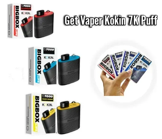 Vaper Kokin 7000 Puffs: Vapeo Suave Y Sabroso Para 7000 Bocanadas