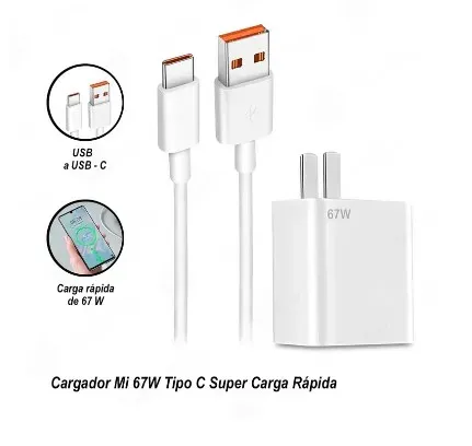 Cargador USB-C/USB-A De 67 W De Xiaomi: Libera El Poder De La Carga Ultrarrápida