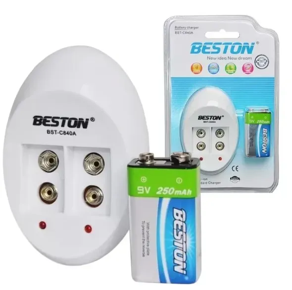 Cargador De Pilas Recargables Beston BST-C818 9V